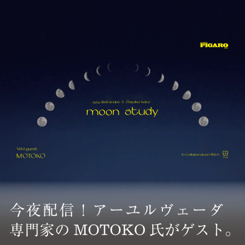 今夜配信！ゲストはアーユルヴェーダ専門家のMOTOKO氏。画像