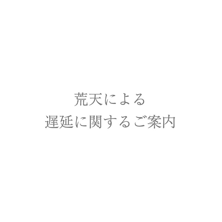 荒天による遅延に関するご案内画像