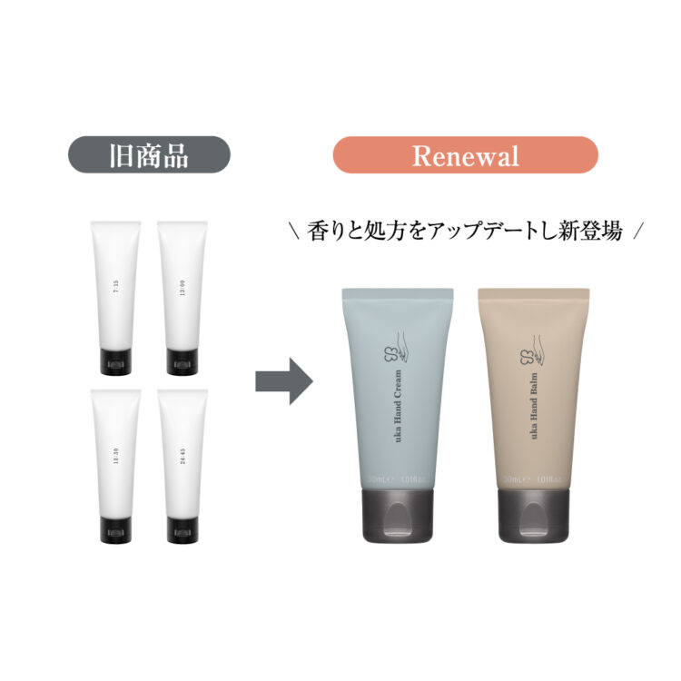 uka hand cream廃盤のお知らせ＆新商品のご紹介画像