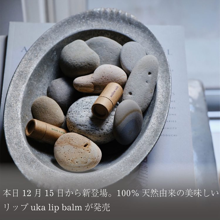本日12月15日から新登場。100％天然由来の美味しいリップuka lip balmが発売画像